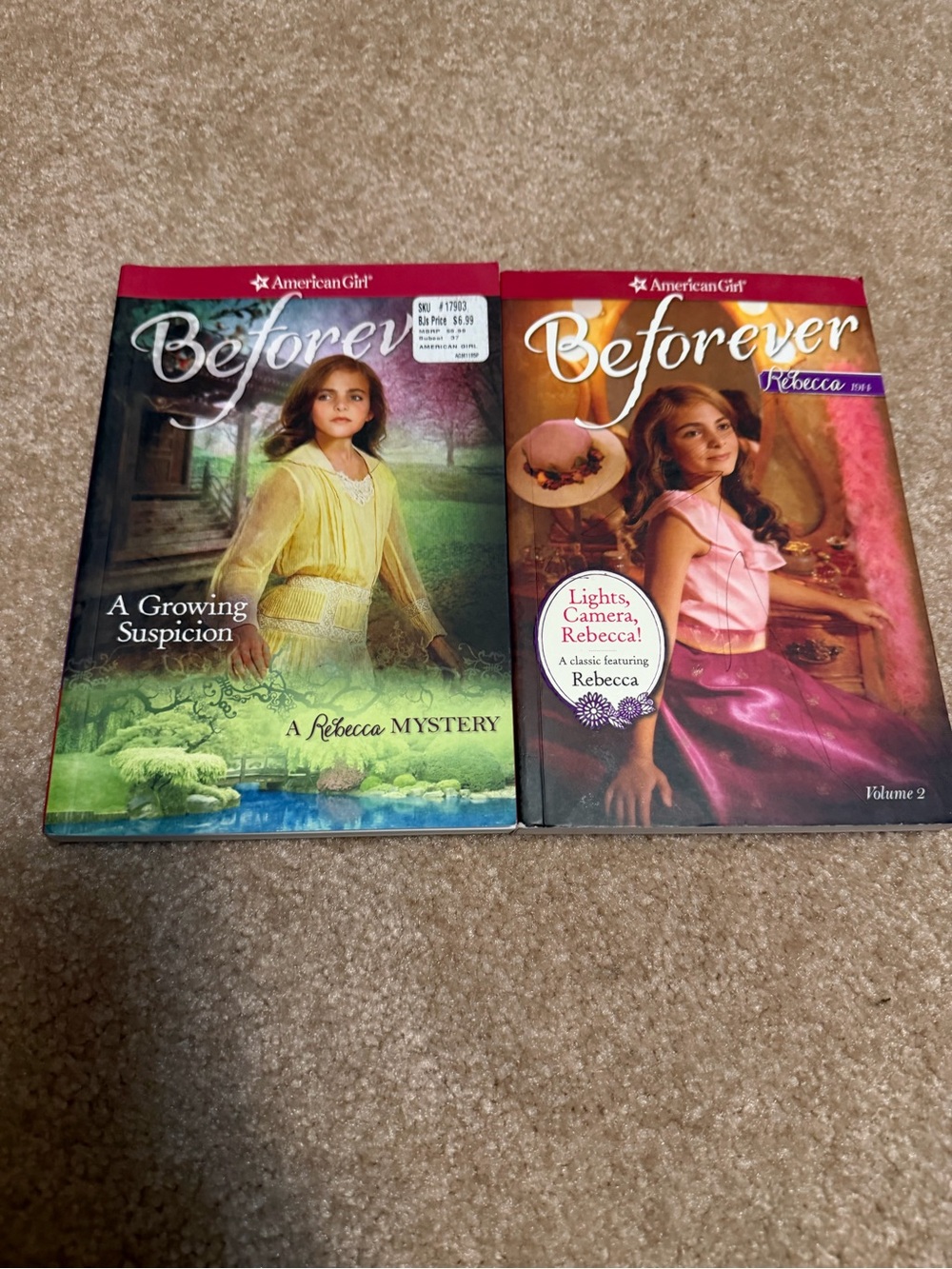 Lot of 2 paperback books American girl Beforever Rebecca